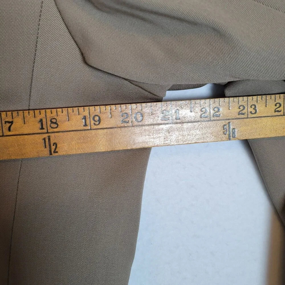 Ermengildo Zegna Mens Button Pocket Wool Blazer Size 42 Brown Career Sports Coat